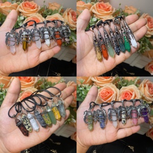 จี้หินควอตซ์รูปหอคอยคริสตัลหินบำบัดธรรมชาติวัสดุผสมสำหรับเป็นของขวัญ - Product Image 3