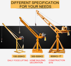 Chine usine 1000kg équipement de Construction Mini grue poste palan singe extérieur élévateur 360 degrés rotation grue - Product Image 4