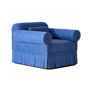 Sillón Giratorio de Lujo HDC de Madera Maciza Estilo Mid-Century con Tapicería de Terciopelo, Modelo <span class=keywords><strong>Alba</strong></span>, para Sala de Estar, Bar, Hotel y Club - Product Image 2