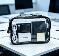 Sac cosmétique transparent en PVC, trousse de maquillage avec fermeture éclair, style vintage tendance pour les soins de la peau et les voyages, vente en gros