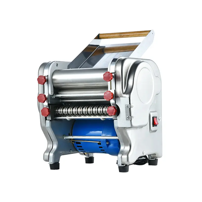 China Stainless Steel Automatic Dough Roller Sheeter Machine Electric Dumpling Skin Noodle Cutter Pasta Maker Making Machine