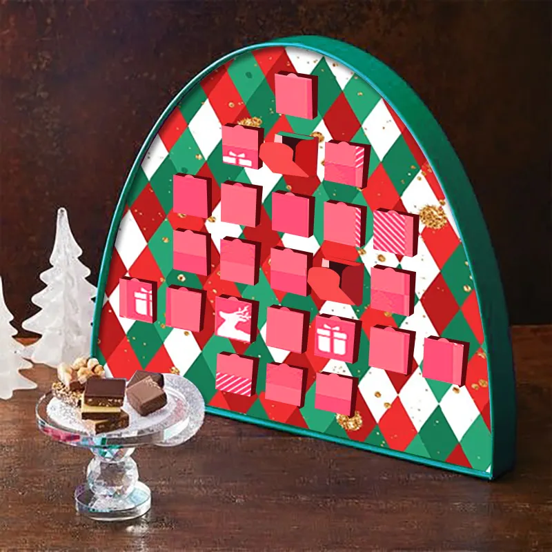 Calendrier de l'avent 24 jours calendrier natal vide bonbons Desserts enfants cadeau de noël boîte à bonbons enfants enfants emballage au chocolat