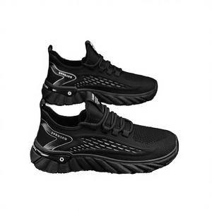 Nuevas zapatillas deportivas transpirables de malla con cordones, tendencia de moda de primavera, combinan con todo, suela gruesa, tejido ligero, para correr, para hombre. - Product Image 3