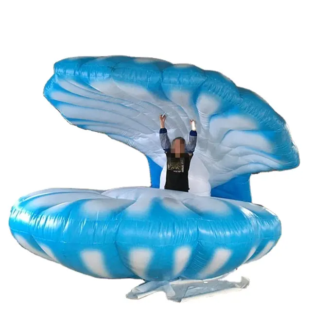 Gran concha inflable/almeja inflable con luz LED para boda A9