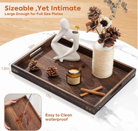 Plateau rectangulaire en bois massif, écologique, durable et flexible, avec poignée, pour cuisine et salon – Nouveauté 2026, Offre Spéciale
