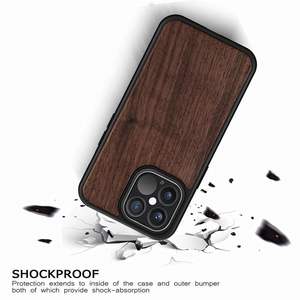 Coque de téléphone en bois naturel véritable avec logo personnalisé pour iPhone 14 13 12 11 Pro Max X XS XR 7 8 Plus Coque de téléphone - Product Image 4