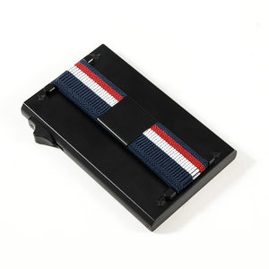 Casekey Custom Color Anti-theft Aluminum Business Cardholder <b>Rfid</b> Automatic <b>Wallet</b> Smart Metal <b>Wallet</b> with Elastic Band <b>for</b> <b>Men</b> - Product Image 2