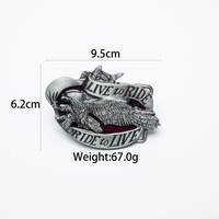 Boucle de ceinture en métal Aigle Western, plaquée argent, imprimée numériquement, motif d'art populaire irrégulier, haute qualité, personnalisable, vente en gros