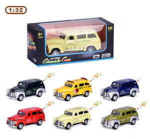 <span class=keywords><strong>Bus</strong></span> scolaire HY Chevy classique vintage en métal à l'échelle 1:32, jouet à tirer en arrière avec son et lumière, 2 portes ouvrables |   Direct d'usine - Product Image 2