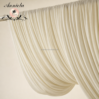 Kit de support de toile de fond de luxe ANNIELU pour mariage, avec 14 panneaux en soie de lait, en aluminium et polyester, pour la décoration de scène de mariage