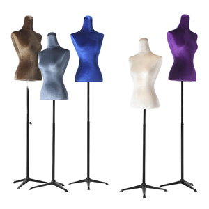 Clothing Store Lady Display Dress Form Woman Upper-Body <strong>Mannequin</strong> <strong>Torso</strong> <strong>with</strong> Plastic Velvet Cover <strong>Arm</strong> Type <strong>Mannequin</strong> Model - Product Image 4