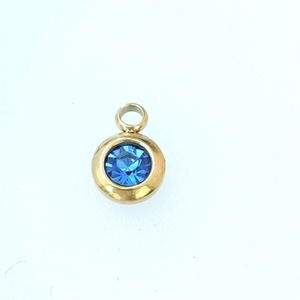 Accesorios de Joyería Personalizados, Dije del Zodiaco de Acero Inoxidable Chapado en Oro con Circonita - Product Image 4