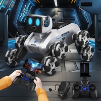 Kinderspielzeug Wasserbomben-Roboterhund mit Acht Rädern, KI-gesteuerter Fernbedienungs-Roboter mit Gestensensor zum Klettern