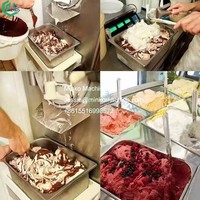 Máquina de helado duro de sobremesa de un solo/doble sabor para cafeterías y tiendas de conveniencia