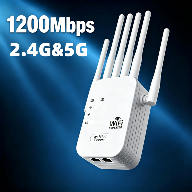 Wifi Extender Repeater Range Extender Indoor/outdoor Long Range 1200mbps Dual Band 2.4ghz 5ghz signal Booster for Home Office