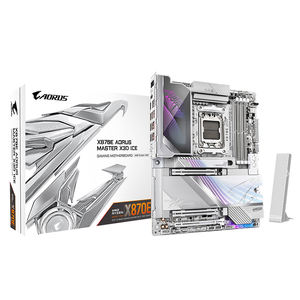 Placa Base para Juegos GIGABYTE X870E <span class=keywords><strong>AORUS</strong></span> MASTER X3D ICE <span class=keywords><strong>AM5</strong></span> AMD X870E ATX DDR5 4xDDR5 DIMM, Compatible con Procesadores 9000/8000/7000 - Product Image 1