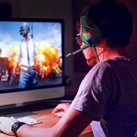 Auriculares para Juegos ONIKUMA K19 con Cable, RGB LED Dinámico, Cancelación de Ruido Metálica, Resistentes al Agua IPX-3 para PC/PS4 - La Mejor Relación Calidad-Precio