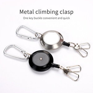 Dễ Dàng Kéo Giấy Chứng Nhận Chuỗi Có Thể Thu Vào Khóa Ngực Thẻ Treo Dây Rg1 Có Thể Thu Vào Huy Hiệu Reel Chủ Keychain Câu Cá Công Cụ - Product Image 4