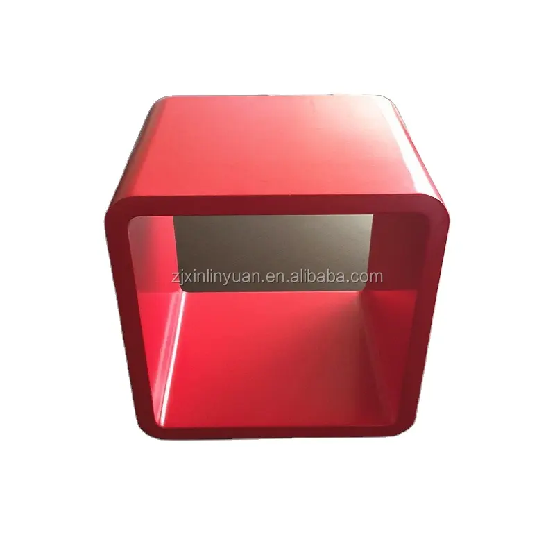 สีแดง Singe ไม้ MDF Cube ชั้นวางของ/ชั้นวางของติดผนัง26*26*20ซม