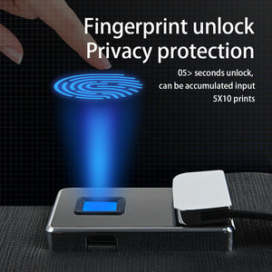 Toptan iş lüks A5 günlüğü parmak izi kilidi akıllı dizüstü özelleştirilebilir kalem ile poliüretan deri defter hediye seti - Product Image 3