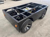 Mini minivan plana eléctrica de doble copa de tres ruedas, coche de pasajeros RHD para transporte de carro de carga, ejes de hélice de cuatro ruedas
