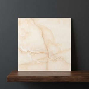 Baldosas de Porcelana con Aspecto de Mármol Blanco Ónix, 600x600 mm, Acabado Brillante y Pulido - Product Image 5