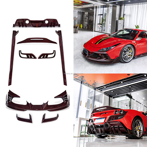 Nuevo Kit de Modificación de Carrocería para Auto, Parachoques Delantero de Fibra de Carbono Rojo Vino, Alerón Trasero, Difusor, Adaptable con Tornillos - Product Image 1