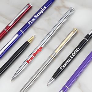 Bolígrafos de Aluminio de Lujo Delgados con Logotipo Personalizado, Punta de 1.0 mm, Bolígrafo de Metal <span class=keywords><strong>en</strong></span> Blanco para Sublimación, Publicidad de Oficina - Product Image 1