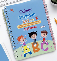 Carnet de dessin animé éducatif pour enfants-Journal de traçage de l'alphabet avec pages magiques réutilisables