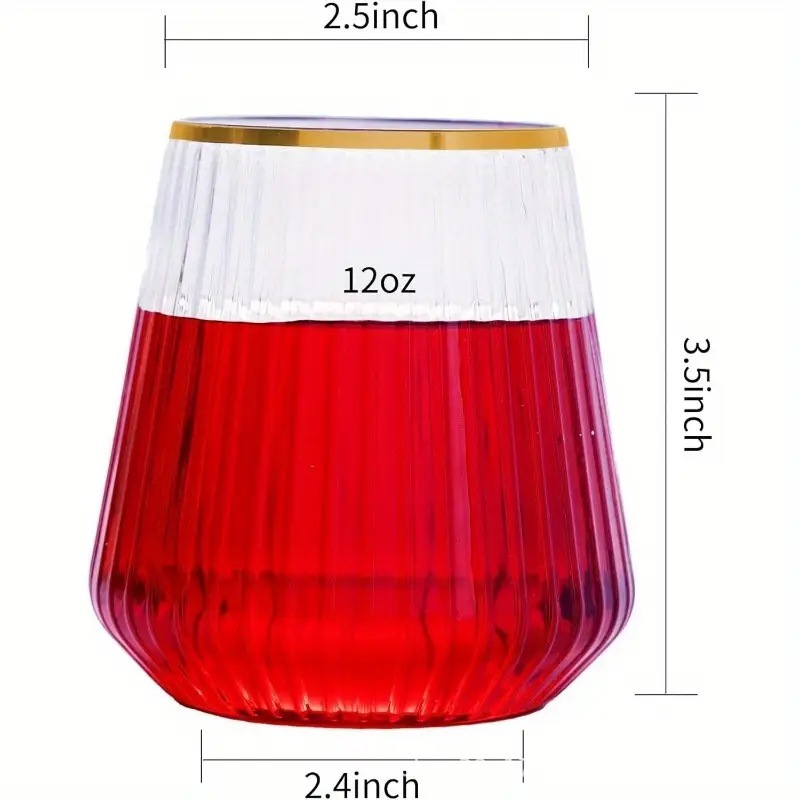 Taza dorada a rayas de 12oz-12T