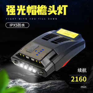 Lampe frontale à induction rechargeable à LED pour chapeau de pêche, clip, autonomie de 36 heures, lumière blanche, chaude et rouge - Product Image 3