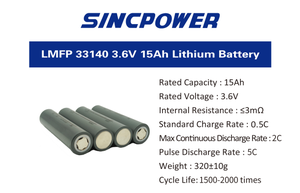 Vente flash <span class=keywords><strong>LFMP</strong></span> Lifepo4 33140 15Ah 3.6V 3C Cellule de batterie lithium-ion - Product Image 2