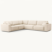 Italienisches Design Massivholzrahmen Freizeit Wohnzimmer Luxus Modernes Modulares L-förmiges Sofa