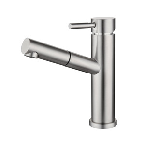 Grifo de Lavabo Hemans de Acero Inoxidable, Monomando, Válvula de Cerámica, Entrada de 20 mm, Agua Fría y Caliente, Grifo para Baño - Product Image 4