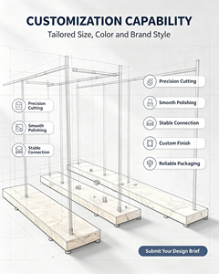 Espositore Moderno Personalizzato in Acciaio Inox per <span class=keywords><strong>Negozio</strong></span> di <span class=keywords><strong>Abbigliamento</strong></span>, Scaffale Metallico per Boutique di Moda Femminile - Product Image 4