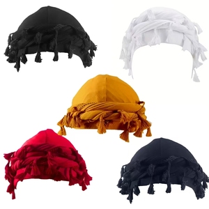 Sombrero pirata colgante, color de cuidado del cabello hip-hop europeo y americano, turbante con forro de satén, pañuelo para la cabeza - Product Image 6