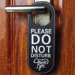 Colgador de Puerta Creativo para Oficina, Etiqueta Colgante de Cuero PU Portátil, Letrero de <span class=keywords><strong>No</strong></span> Molestar - Product Image 3