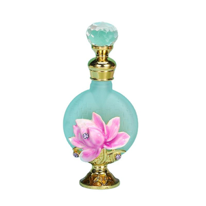 Botella de Perfume Vacía de 10 ml, con Tapa Redonda Plana de Cristal con Diseño de Margarita, para Aceites Esenciales y Perfumes - Product Image 5