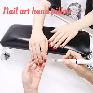 Cojín de Mano Profesional Personalizado con Logotipo, de Cuero PU Suave, para Salón de Uñas, Rectangular Grande, con Marco de Gel de PVC, Portátil - Product Image 4