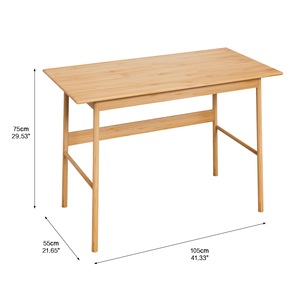 Modern minimalist bamboo furniture, suitable for home office, study, vanity, workstation, writing, and <b>computer</b> <b>desk</b>. - Product Image 3