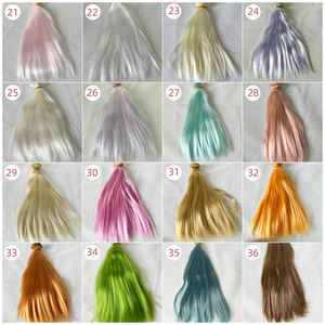 Peluca de Seda Láctea para Muñeca Yale BJD/Cotton Doll, <span class=keywords><strong>Cabello</strong></span> Liso DIY Estilo Lolita de Noche, 25cm, Hecho en China - Product Image 2