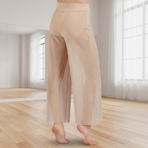 Pantalon <span class=keywords><strong>de</strong></span> <span class=keywords><strong>danse</strong></span> lyrique en maille pour femme MiDee, taille haute, jambe large avec culotte intégrée pour <span class=keywords><strong>la</strong></span> scène et l'entraînement - Product Image 2