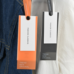 Nhãn hiệu quần áo thẻ giấy đặc biệt dập nổi nhãn treo có thể được tái chế đặt và tùy chỉnh - Product Image 5