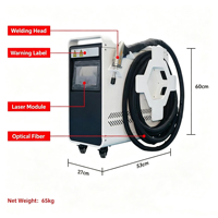 Nouvelle soudeuse laser à fibre portative haute précision HJS-1500W, machine de soudage à air refroidi pour métaux avec source laser IPG