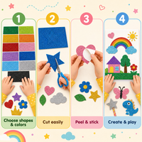 Feuilles de mousse EVA pailletées avec dos adhésif, fournitures artistiques éducatives pour enfants, en vrac pour l'école, artisanat, bricolage, projets personnalisés