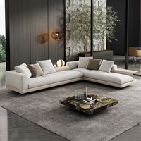 Canapé d'angle modulaire de luxe italien en U, style design européen, convertible en lit, idéal pour salle de sport, villa, salon