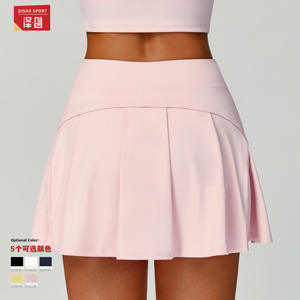 Jupe courte trapèze taille haute pour femme Disko Sport avec poches, couleur unie, idéale pour le sport et les activités estivales - Product Image 2