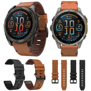 Correa <span class=keywords><strong>de</strong></span> reloj inteligente QuickFit <span class=keywords><strong>de</strong></span> cuero genuino <span class=keywords><strong>de</strong></span> 22mm, 20mm, 26mm para Garmin Fenix 8E, 7, 7S, 7X, 6S, 6, 6X, 5S, 5 - Product Image 6
