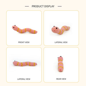 Nouvelle figurine décorative en forme <span class=keywords><strong>de</strong></span> <span class=keywords><strong>petit</strong></span> ver rose, tricotée à la main, <span class=keywords><strong>de</strong></span> la marque KIVA. - Product Image 4