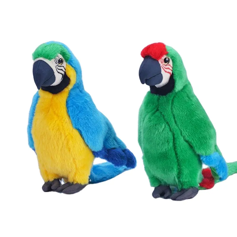 High Quality Simulation Macaw Plush Toy Lifelike Macaw Stuffed Animals Toys Soft Parrot Doll Peluche Animal Plush Doll Custom